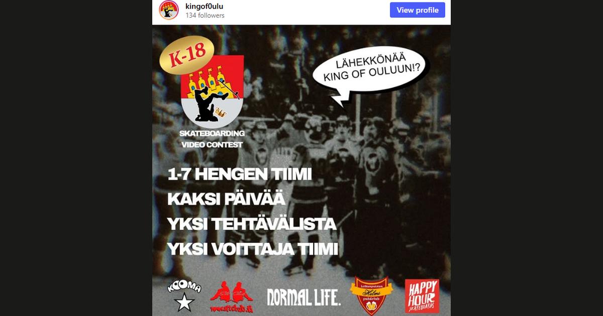 Kuvakaappaus @kingof0ulu-tilin Instagram-postauksesta