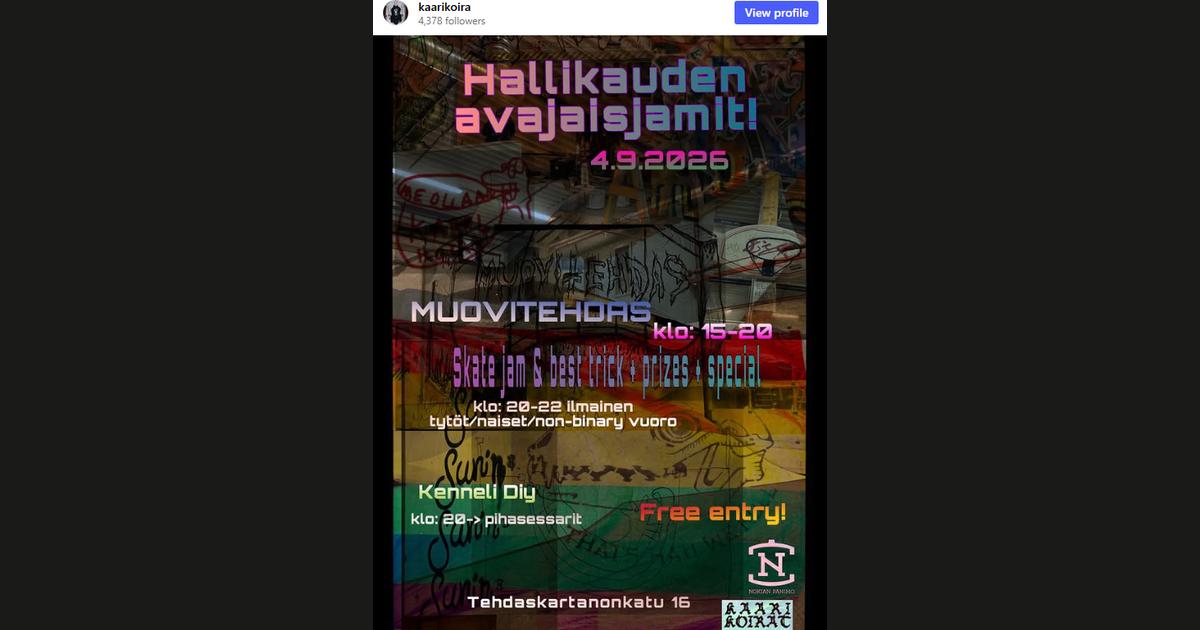 Kuvakaappaus @kaarikoira-tilin Instagram-postauksesta
