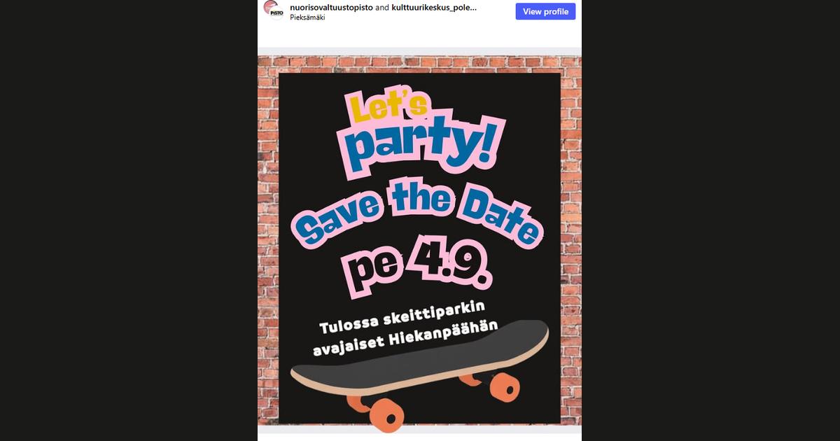 Kuvakaappaus @nuorisovaltuustopisto-tilin Instagram-postauksesta