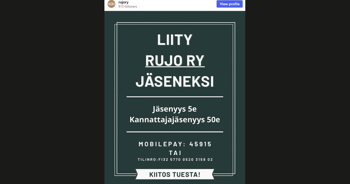 Kuvakaappaus @rujory-tilin Instagram-postauksesta